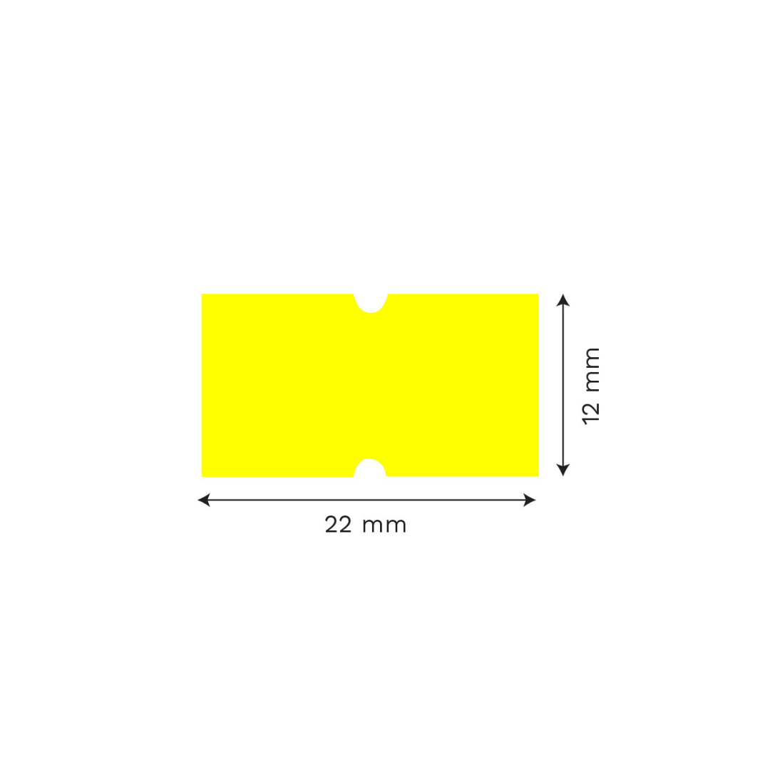 ETIQUETAS P/PRECIO EN ROLLO (22X12mm) AMARILLA 10/1 550L 6967 6