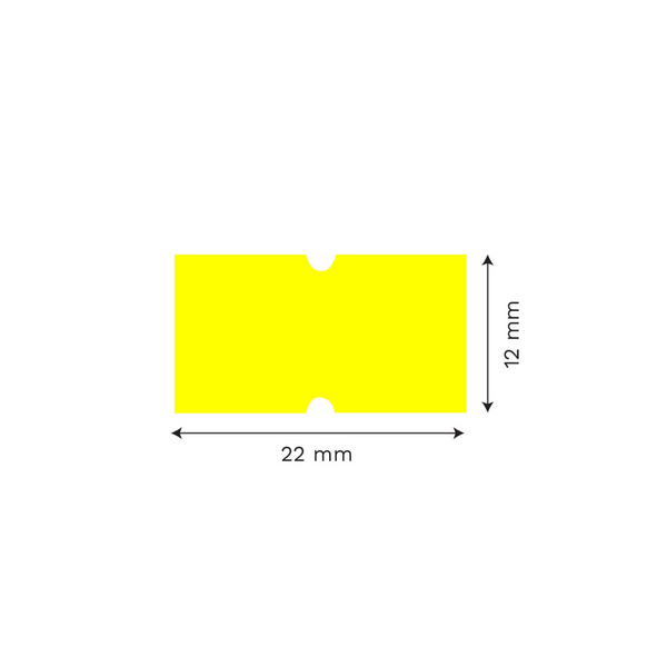 ETIQUETAS P/PRECIO EN ROLLO (22X12mm) AMARILLA 10/1 550L 6967 6