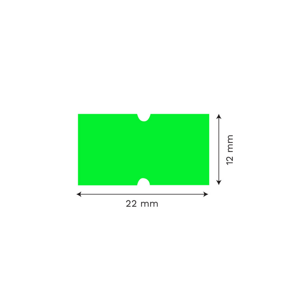 ETIQUETAS P/PRECIO EN ROLLO (22x12mm) VERDE 550/1 6968 3