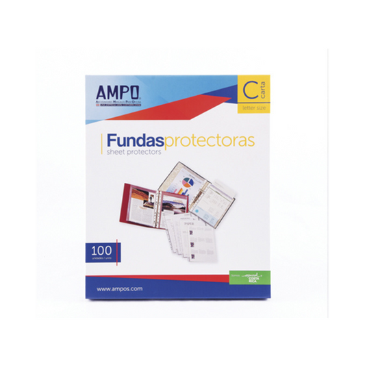 HOJAS PLASTICAS P/CARPETAS (8.5 X 11) 100/1 UNIDAD 1