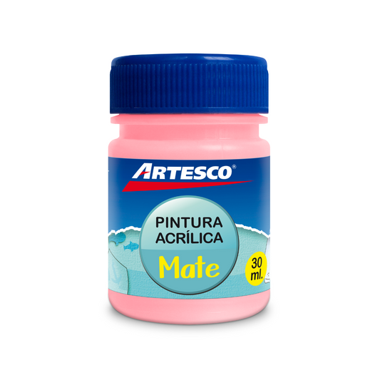 PINTURA ACRILICA MATE 30ML ROSADO PAQ. 12