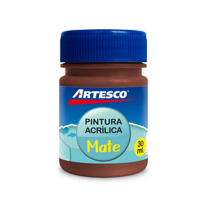 PINTURA ACRILICA MATE 30ML MARRON PAQ. 12