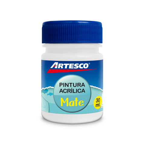 PINTURA ACRILICA MATE 30ML BLANCO PAQ. 12