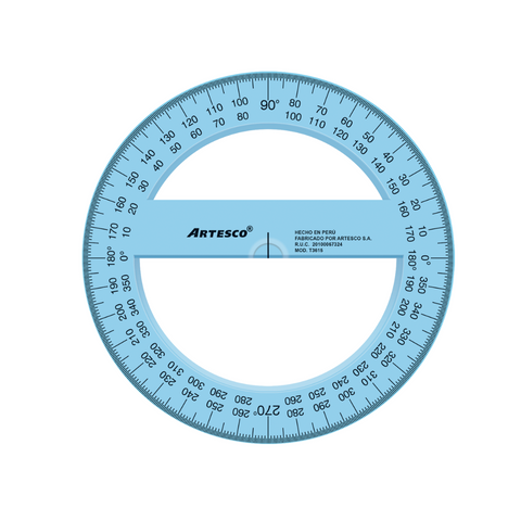 TRANSPORTADOR CIRCULAR 360°/15CM