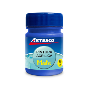 PINTURA ACRILICA MATE 30ML AZUL PAQ. 12