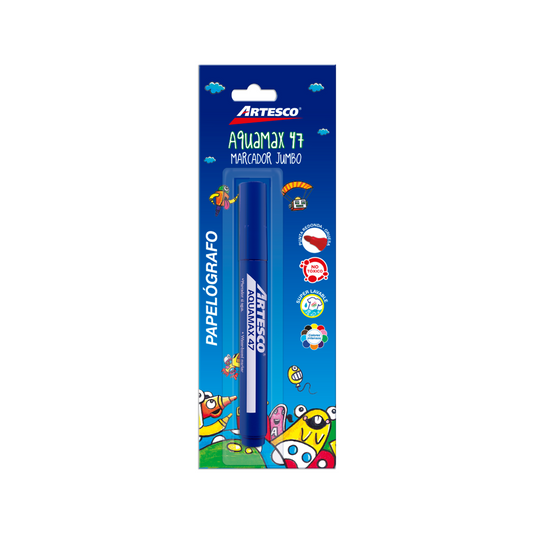 MARCADORES JUMBO AQUAMAX 47 AZUL BLISTER
