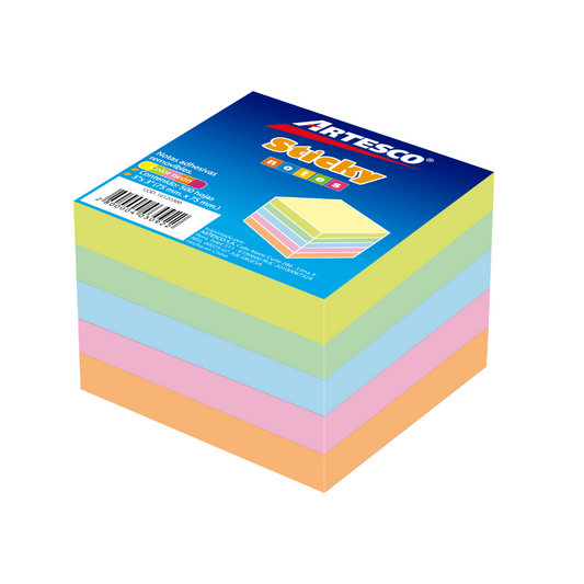 NOTAS ADHESIVAS (3 X 3) PASTEL CUBO #654 5/1 BL