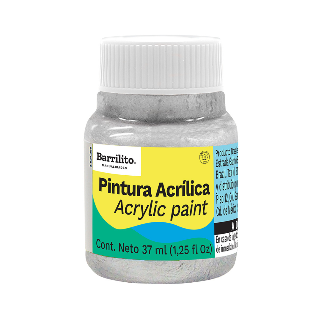 PINTURA ACRILICA METALICA 37 ML PLATA