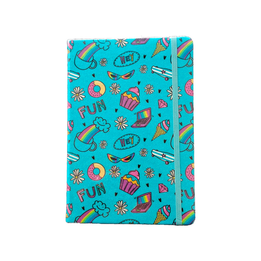CUADERNO COSIDO C/L A5 GLITTER FUN
