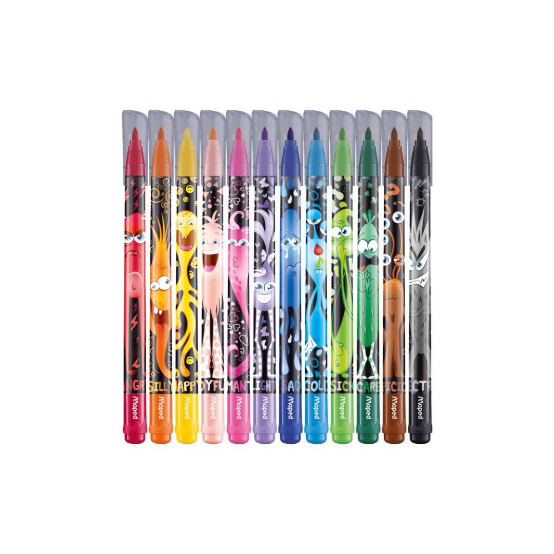 JUEGO FELPAS DE COLORES COLORPEPS MONSTER 12/1