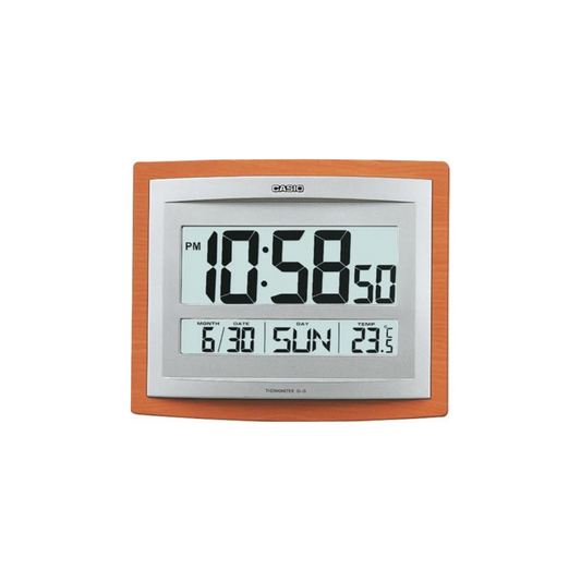 RELOJ CASIO DE PARED TERMO MONITOR EN MADERA