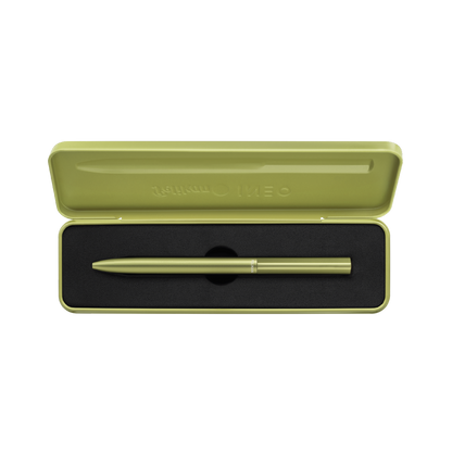 BOLIGRAFOS INEO VERDE CAJA METALICA