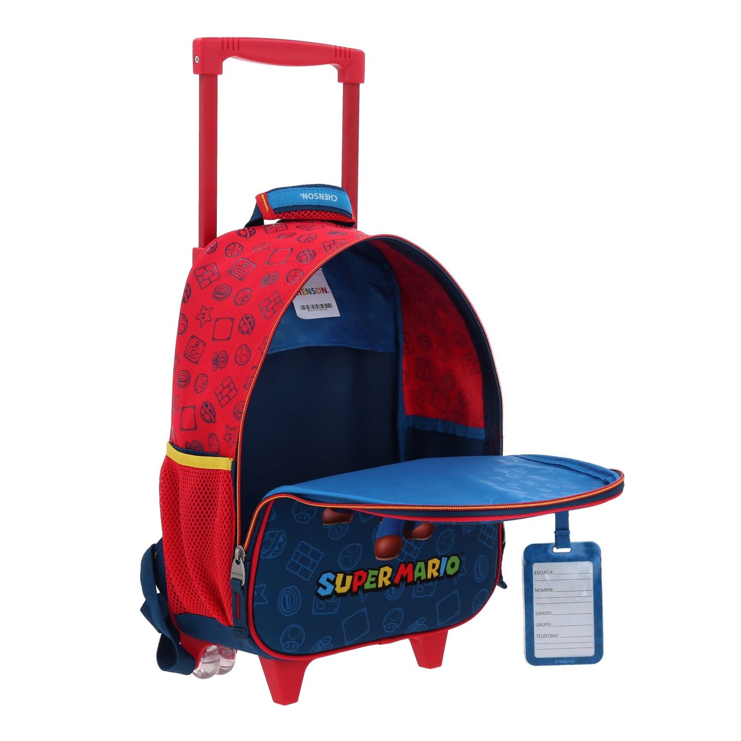 MOCHILA C/RUEDA CHENSON PEQ. MARIO B.GRONSHI AZUL  XXV