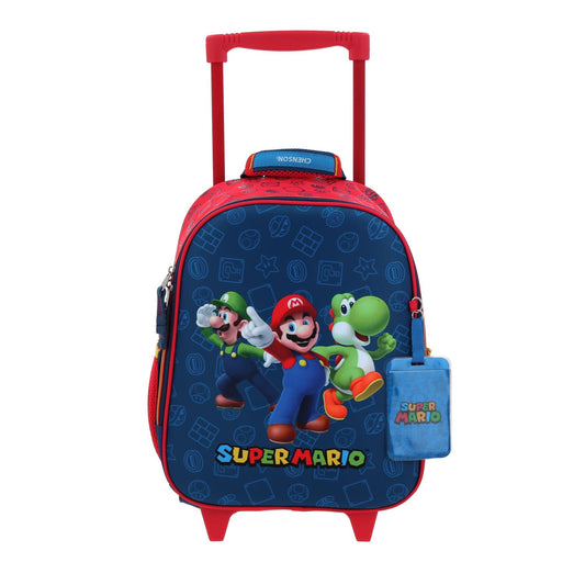 MOCHILA C/RUEDA CHENSON PEQ. MARIO B.GRONSHI AZUL  XXV