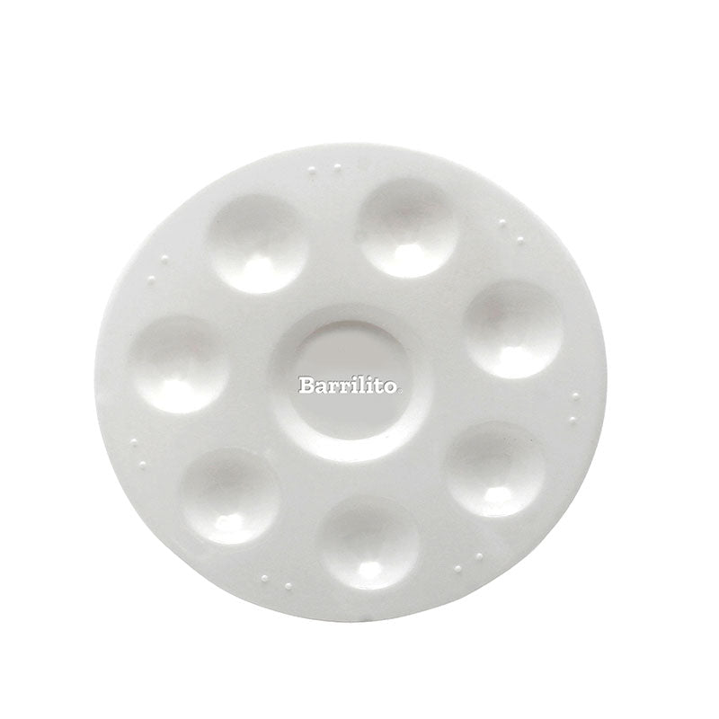 PALETA PLASTICA REDONDA P/PINTAR 8 HOYOS PEQUEÑA