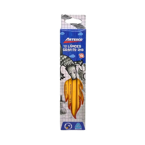 LAPICES No.2 HB 12/1 AMARILLO TRIANGULAR ARTESCO BL PAQ. 12