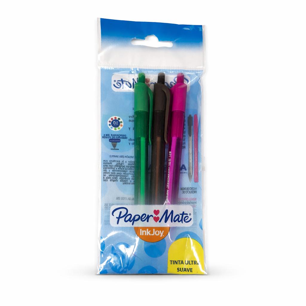 BOLIGRAFOS INKJOY 100 RT  3/1 SURTIDO FASHION