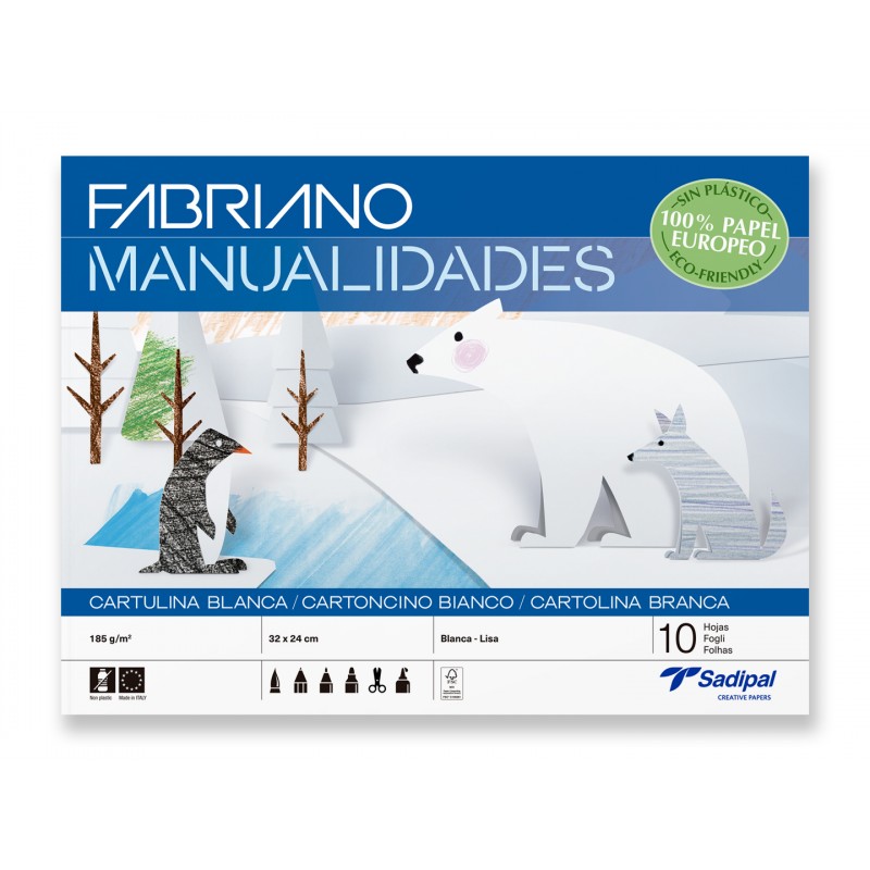 BLOCK DE CARTULINAS P/MANUALIDADES 10H BLANCA