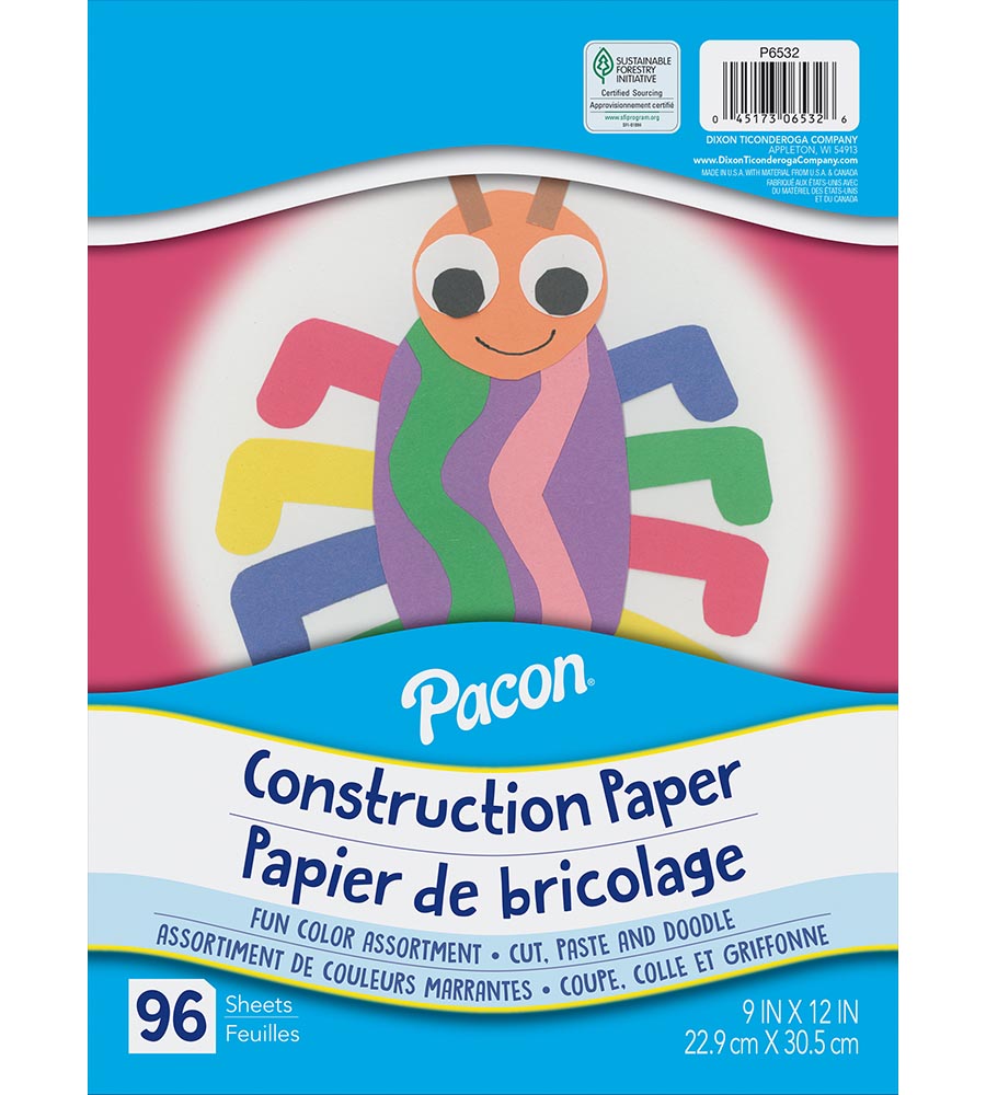 PAPEL CONSTRUCCION (9 X 12) 96/1 Surtido