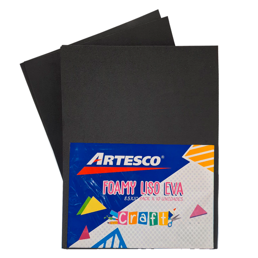 FOAMY ARTESCO LISO EVA (8.5 X 11) NEGRO
