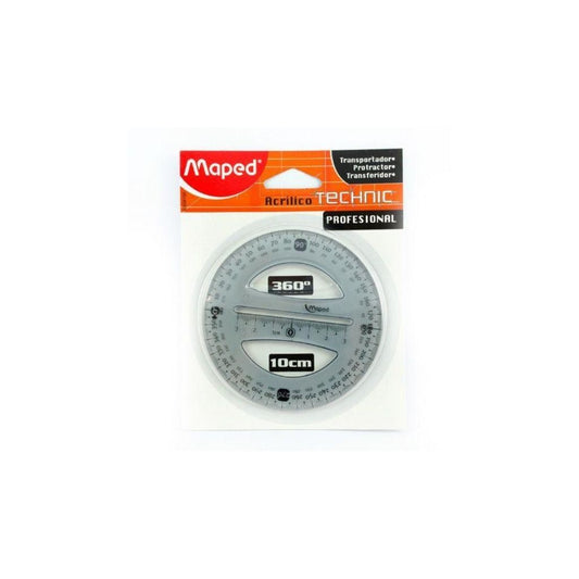 TRANSPORTADOR CIRCULAR 360° 10CM PAQ. 6