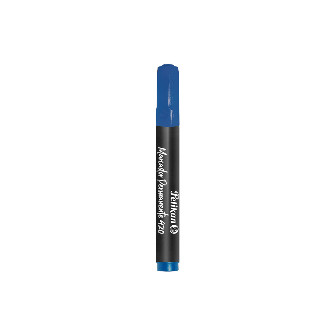 MARCADOR PERMANENTE AZUL PAQ. 10