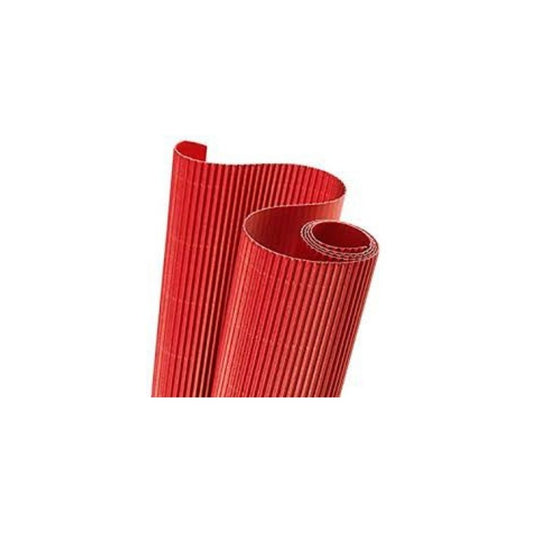 CARTON ONDULADO (50 X 65 cm) ROJO PAQ. 10