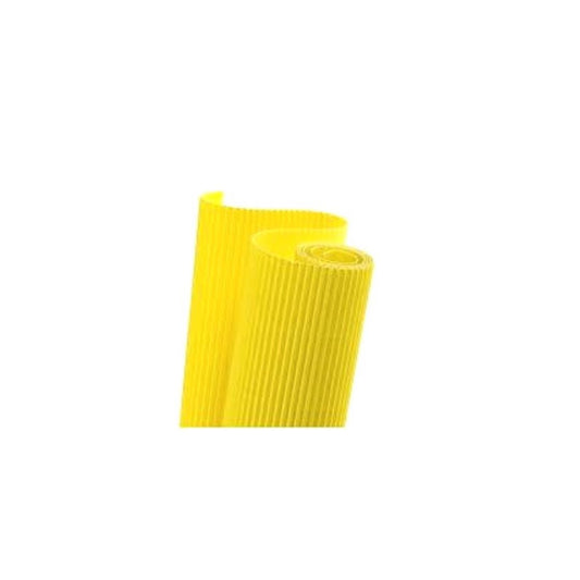 CARTON ONDULADO (50 X 65 cm) AMARILLO PAQ. 10