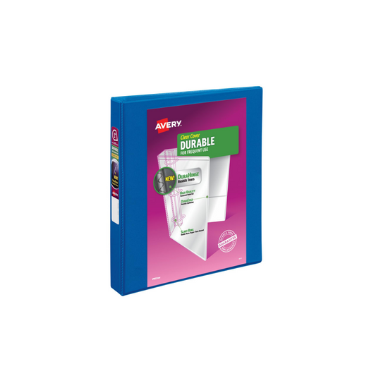 CARPETAS 1" C/PLASTICO FRONTAL AZUL