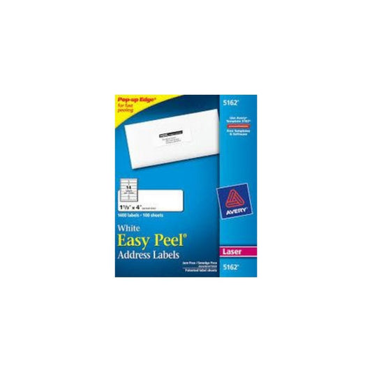 ETIQUETAS P/IMPRESOR LASER 1-1/3x4 1400L UNIDAD 1