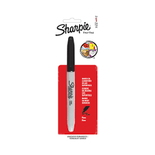 FELPAS PERMANENTE SHARPIE FINA BL. NEGRO (Blister) PAQ. 12
