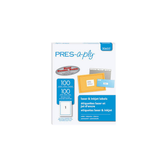 ETIQUETAS P/PRINTER LASER (8.5 X 11) 100/1 UNIDAD 1