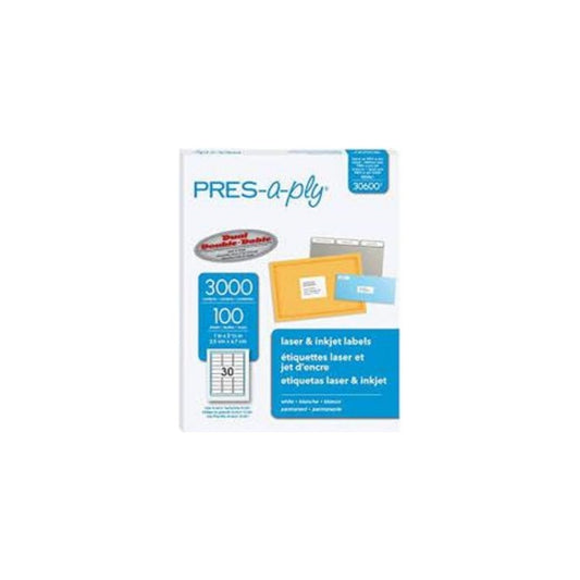 ETIQUETAS P/PRINTER (1X2-5/8) 3000L UNIDAD 1