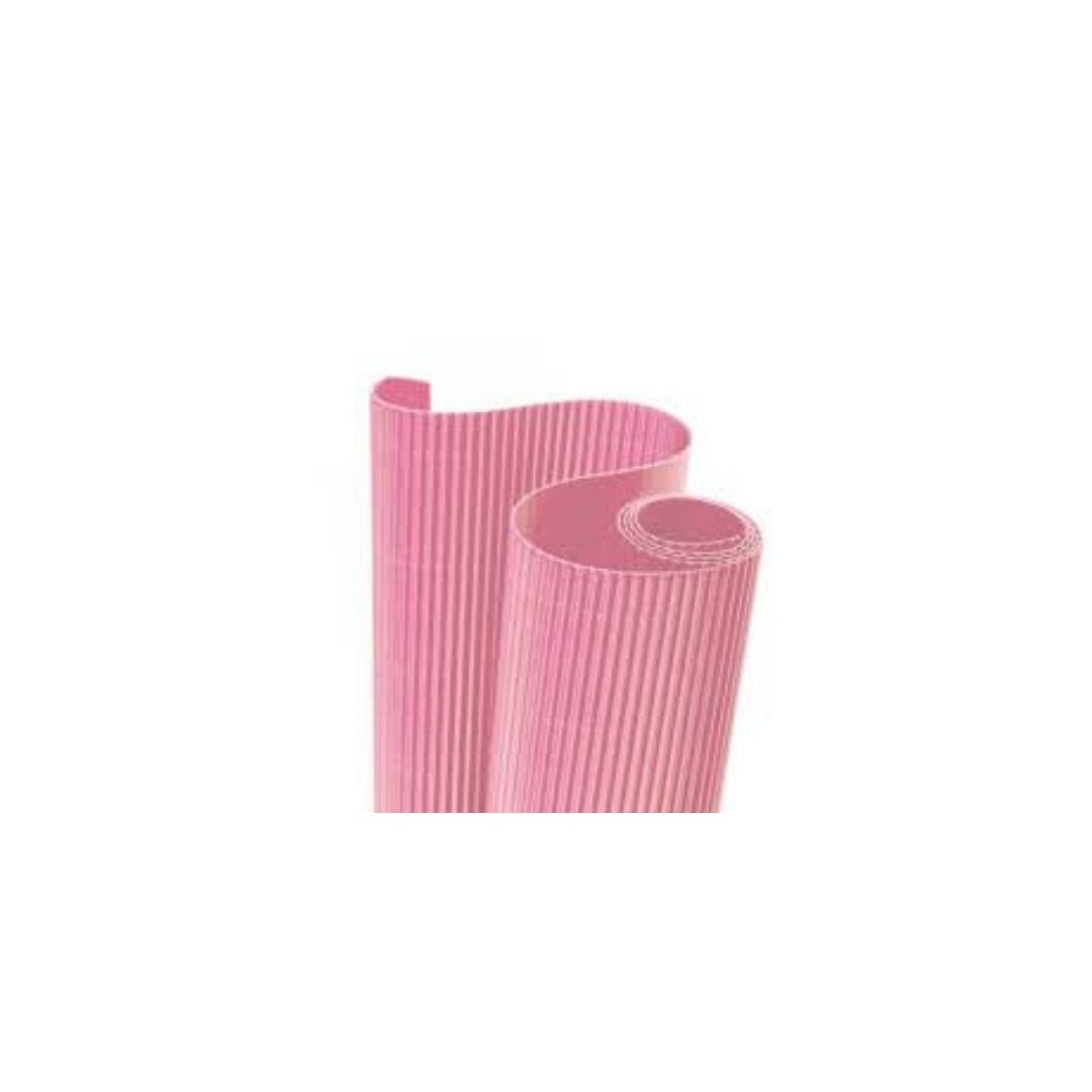 CARTON ONDULADO (50 X 65 cm) ROSADO PAQ. 10