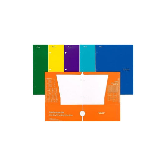 FOLDERS C/BOLSILLO P/CARPETA FIVE STAR PAQ. 24