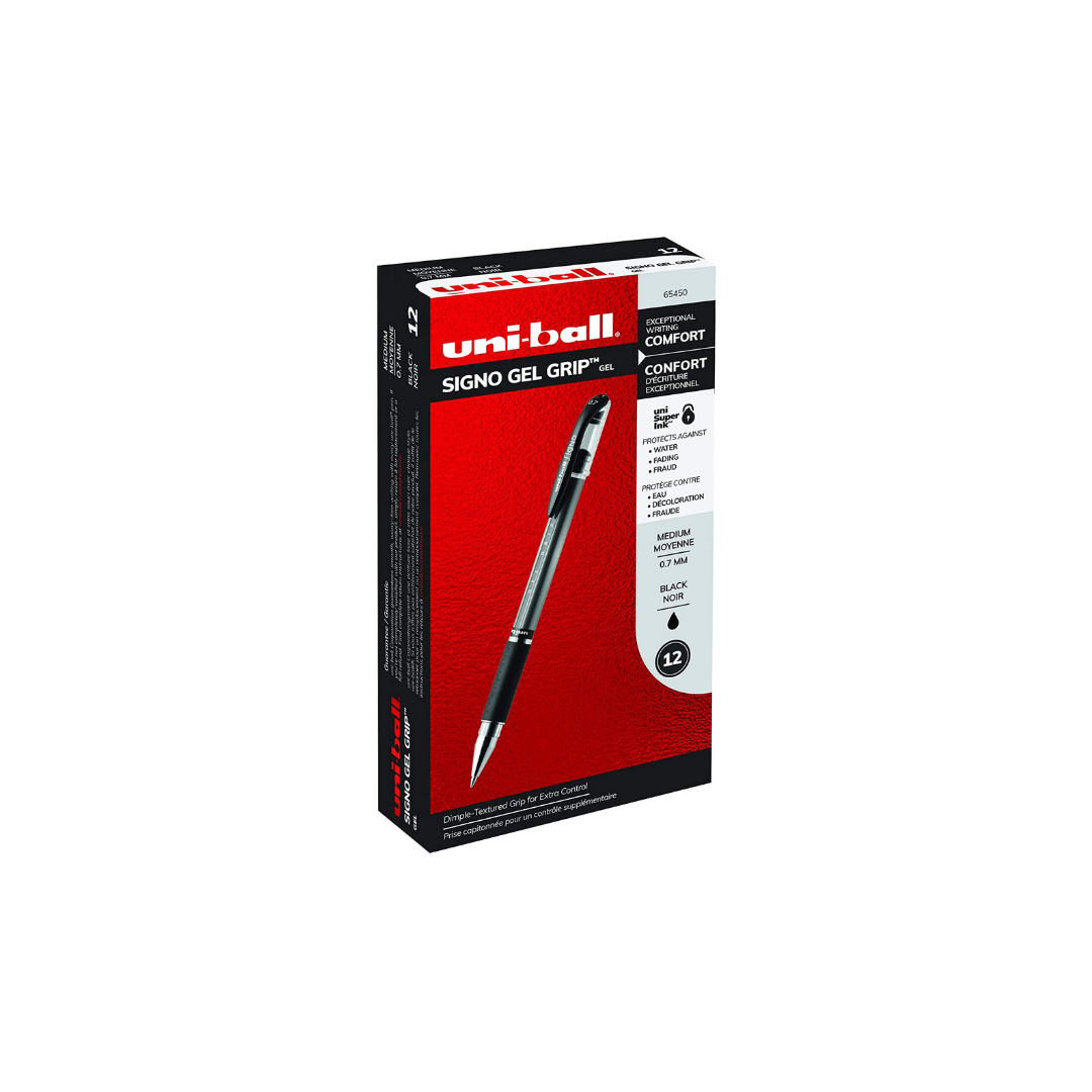 BOLIGRAFOS GEL GRIP  1/1 NEGRA PAQ. 12