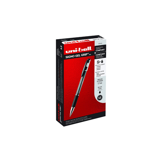 BOLIGRAFOS GEL GRIP  1/1 NEGRA PAQ. 12