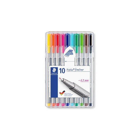 JUEGO FELPAS TRIPLUS FINELINER 10/1 PAQ. 10