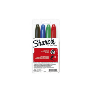 JUUEGO DE FELPAS PERMANENTE SUPER SHARPIE FINA 4/1 BL PAQ. 6