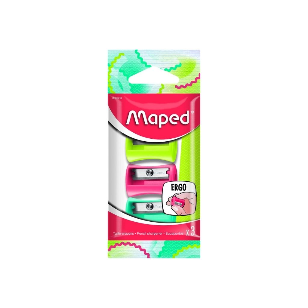 SACAPUNTAS PLASTICOS VIVO 1 HOYO 3/1 BL PAQ. 30