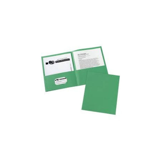 FOLDERS C/BOLSILLO VERDE PAQ. 25