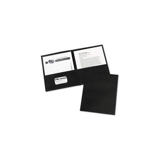 FOLDERS C/BOLSILLO NEGRO PAQ. 25