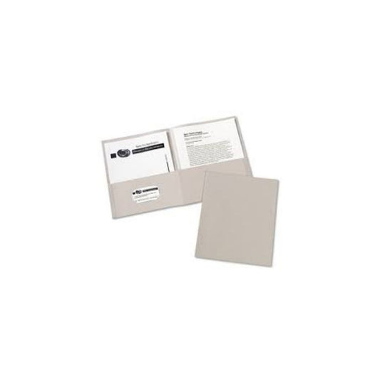 FOLDERS C/BOLSILLO GRIS PAQ. 25