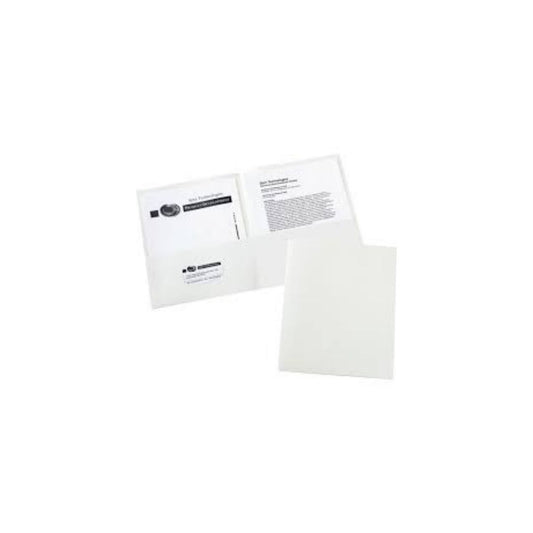 FOLDERS C/BOLSILLO BLANCO PAQ. 25