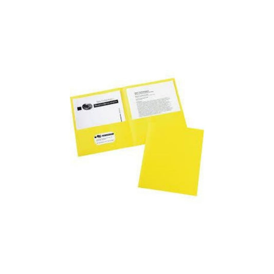 FOLDERS C/BOLSILLO AMARILLO PAQ. 25