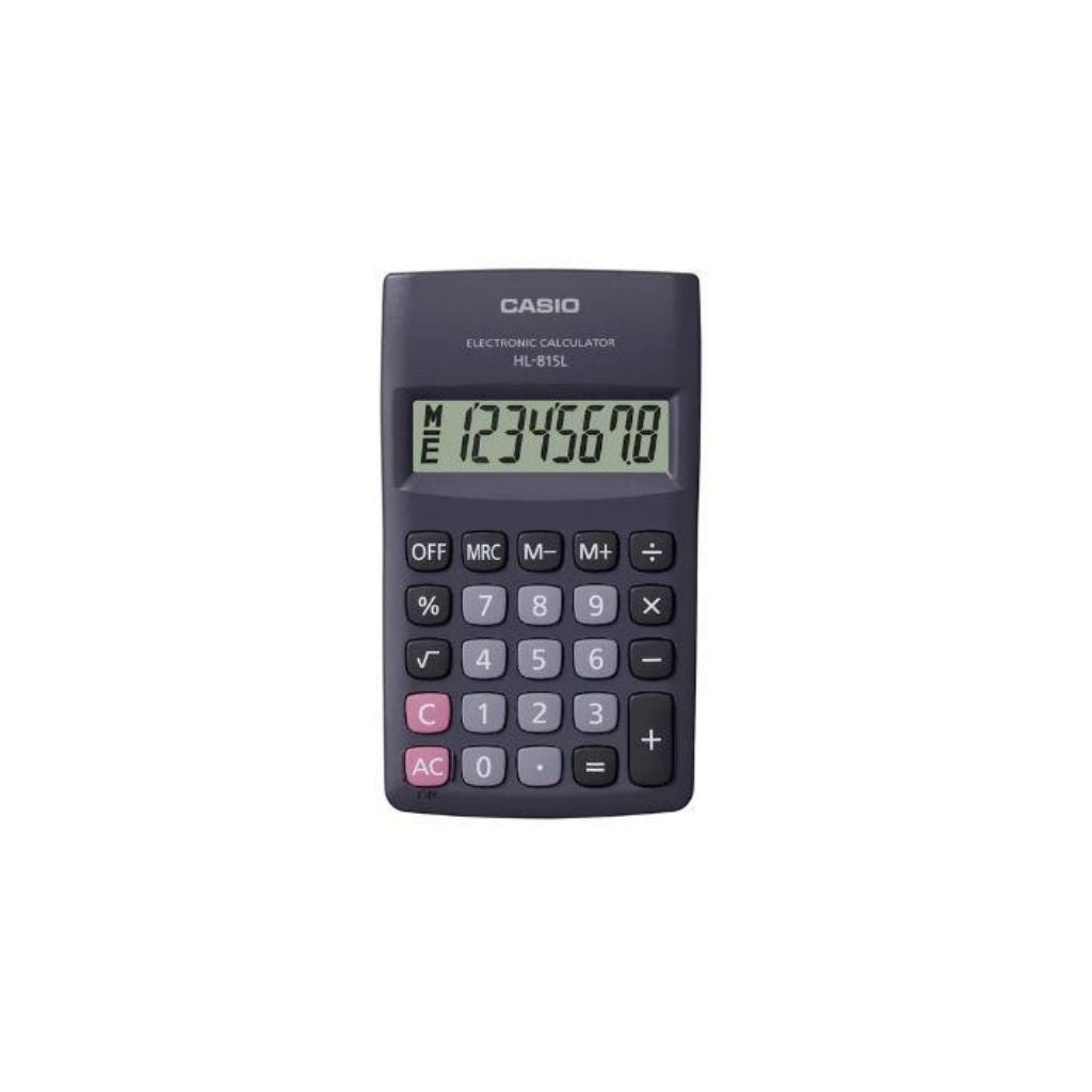 CALCULADORA DE BOLSILLO 8 DIGITOS NEGRA PAQ. 10