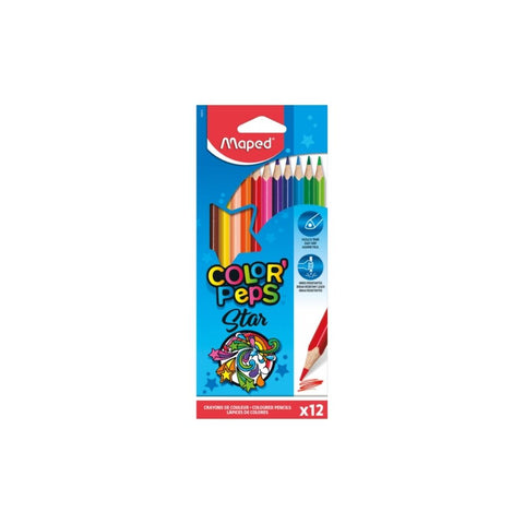 JUEGO LAPICES COLORES COLOR PEPS STAR 12/1 MAPED PAQ. 12