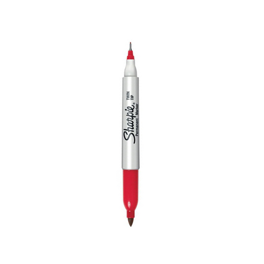 FELPAS PERMANENTE SHARPIE TWIN TIP ROJA PAQ. 12