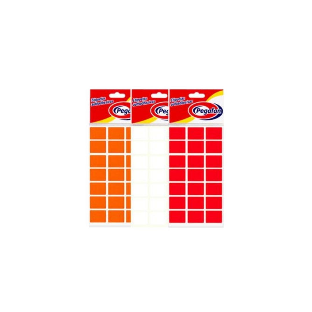 ETIQUETAS (1/2 X 3/4) 500/1 FLUO NARANJA(19x13mm) PAQ. 12