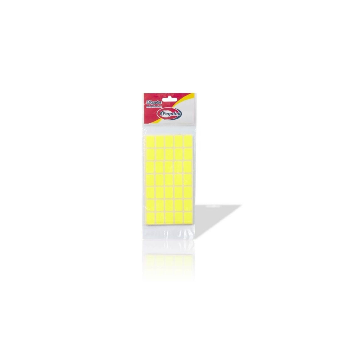 ETIQUETAS (1/2 X 3/4) 500/1 FLUO AMARILLA(19x13mm) PAQ. 12